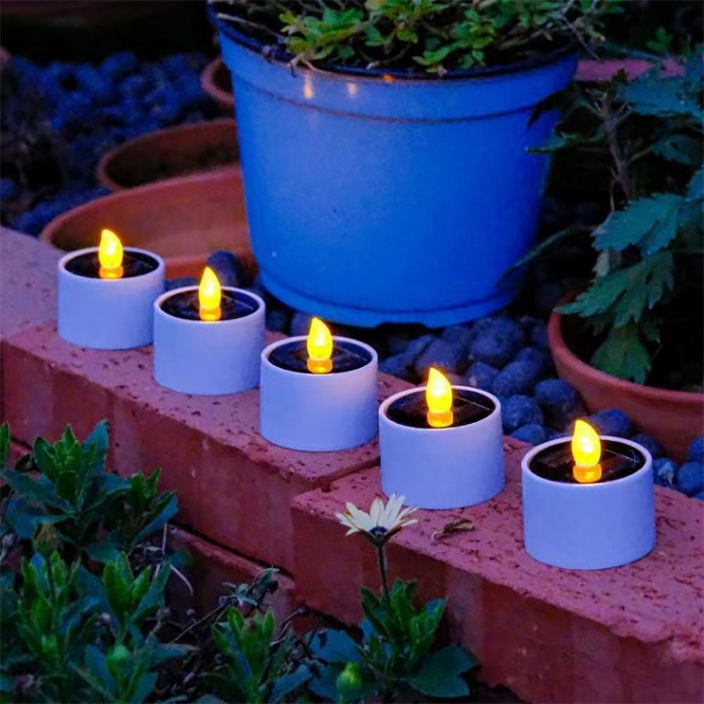 Rynx | 6 Pk - Solar-powered LED, candles