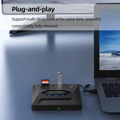 Rynx | 6-in-1 Portable USB 3.0 Ultra-Thin External DVD Recorder Drive