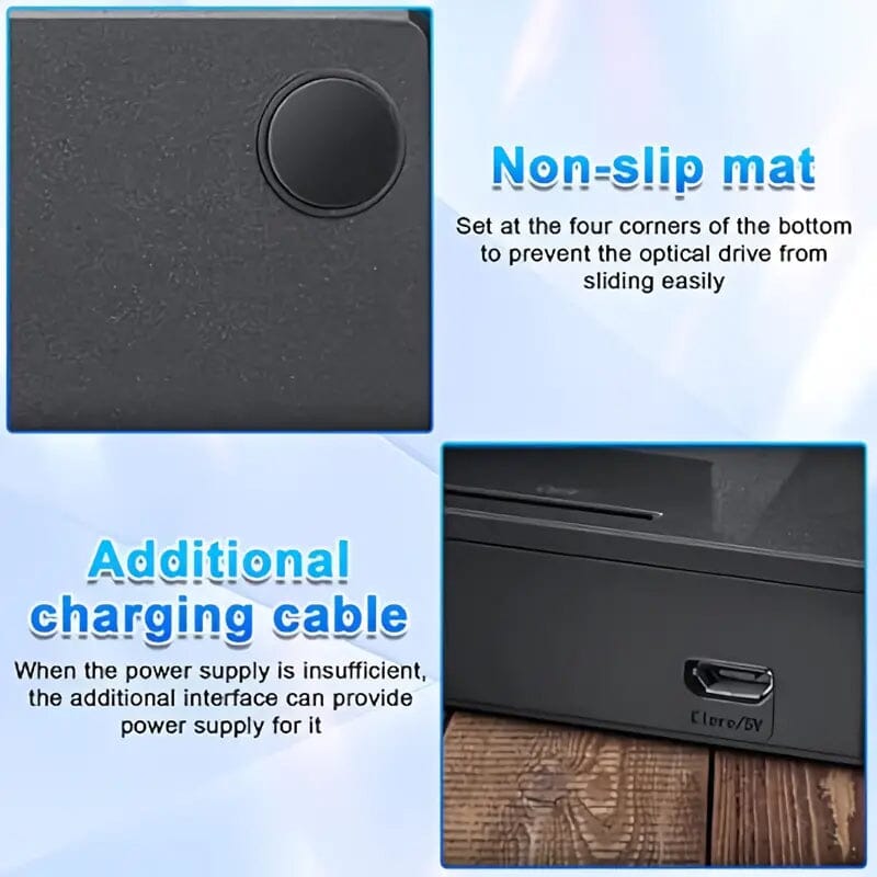 Rynx | 6-in-1 Portable USB 3.0 Ultra-Thin External DVD Recorder Drive