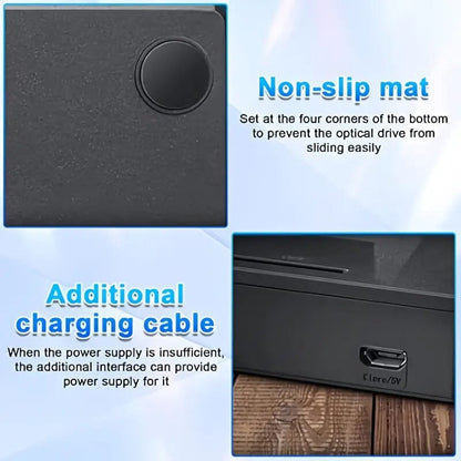 Rynx | 6-in-1 Portable USB 3.0 Ultra-Thin External DVD Recorder Drive