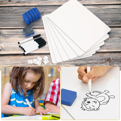 Rynx | 6 Kits Whiteboard Pen Clip Erasable Writing Drawing Board