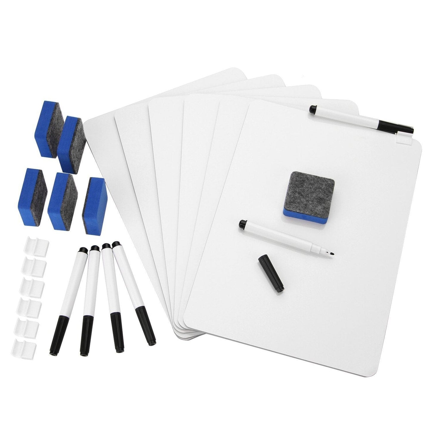Rynx | 6 Kits Whiteboard Pen Clip Erasable Writing Drawing Board