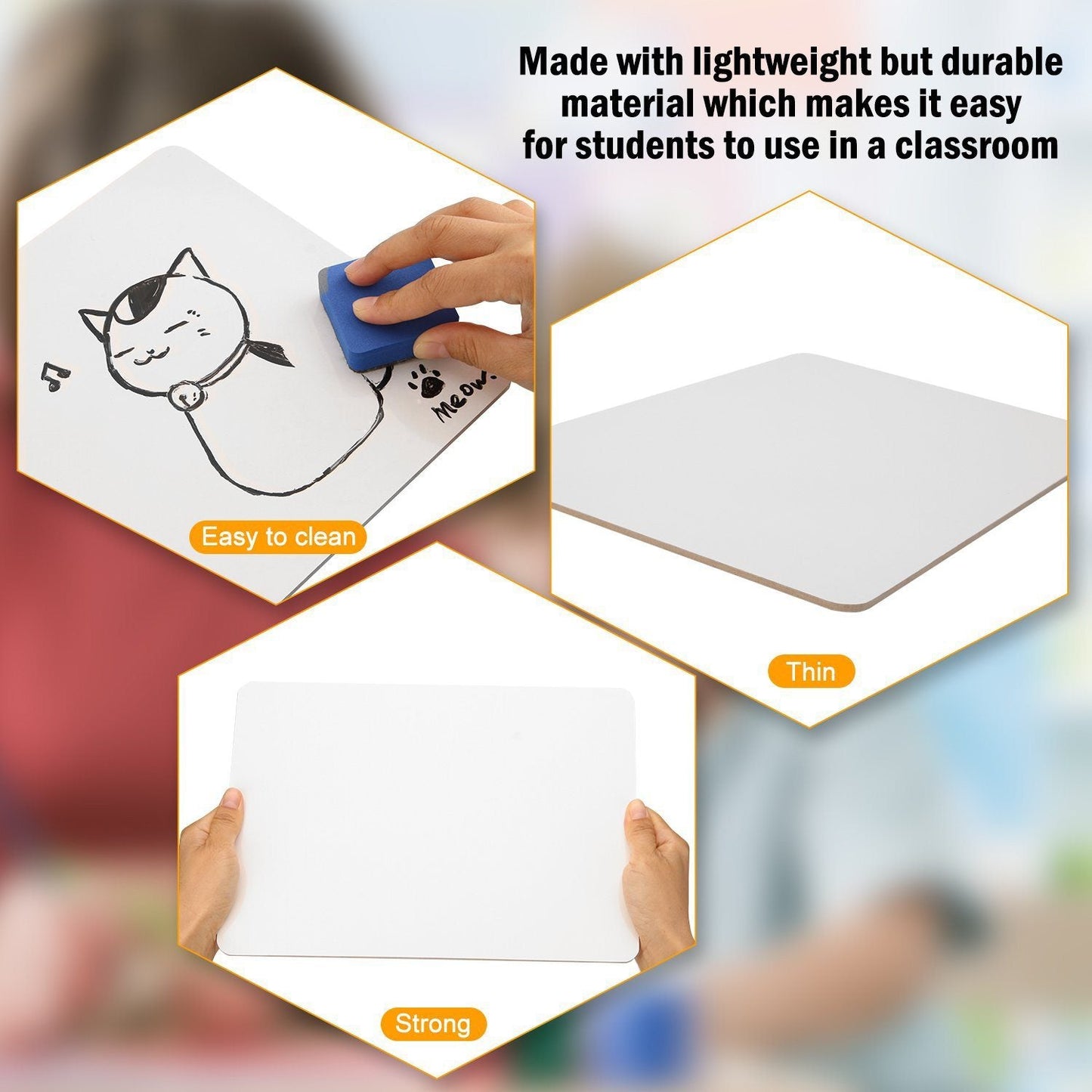 Rynx | 6 Kits Whiteboard Pen Clip Erasable Writing Drawing Board