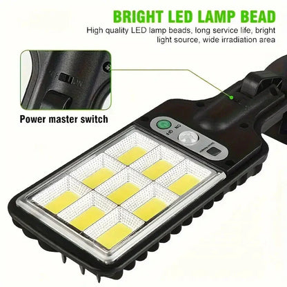 Rynx | 6-Pack: Solar Powered Motion Sensor Outdoor Garden Lighting with 108 COB LED Lights