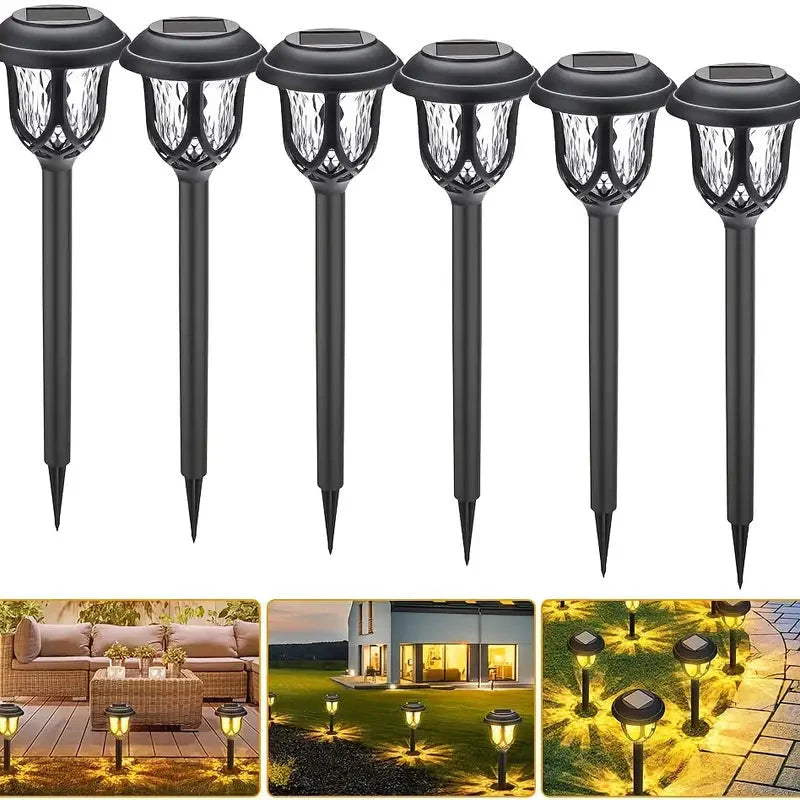 Rynx | 6-Pack: Solar-Powered Path Light - Touch-Controlled, Waterproof, Removable, Energy-Saving, and Wireless Solar Garden Deck Light