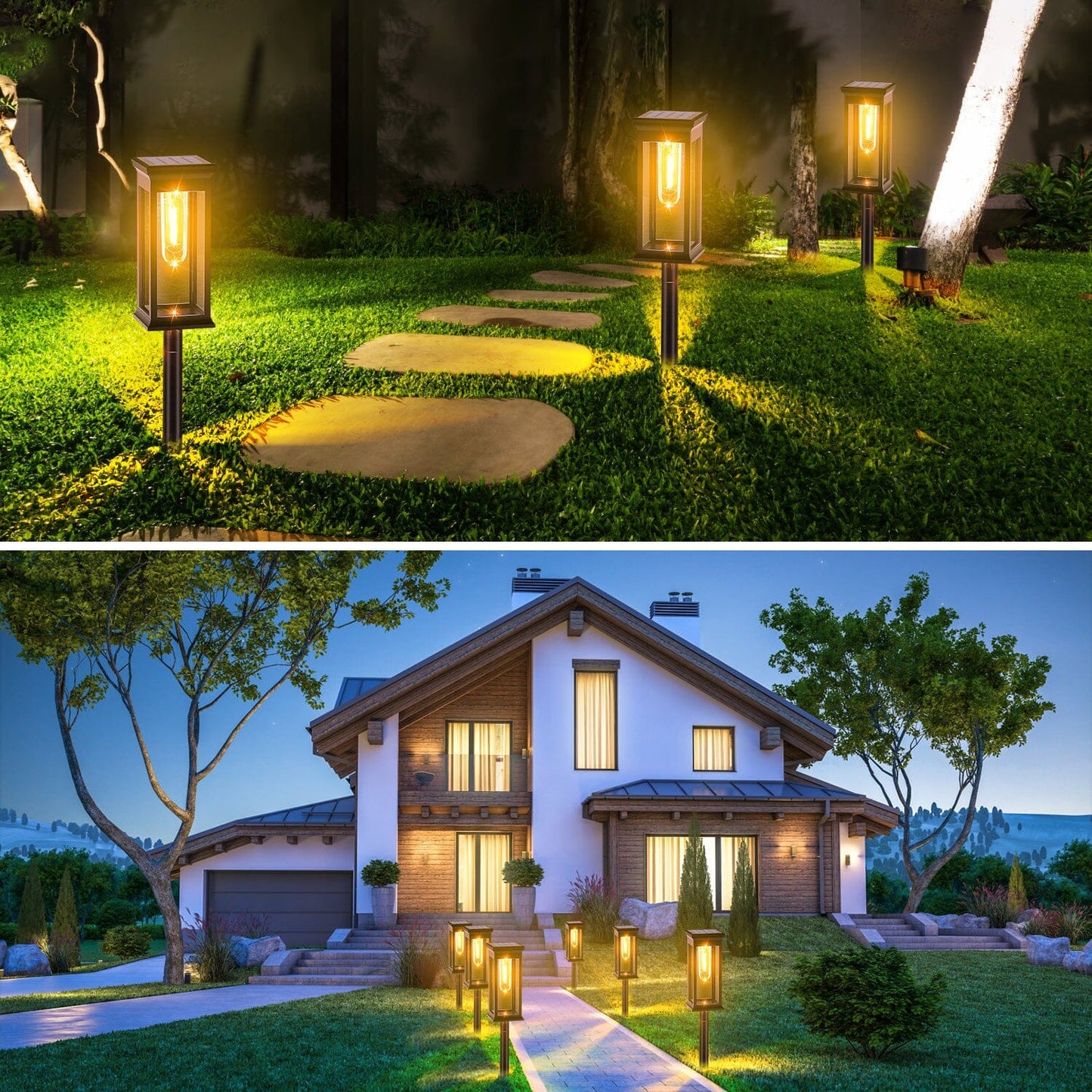 Rynx | 6-Pack: Solar Powered Stake Light IP65 Waterproof Automatic On Off