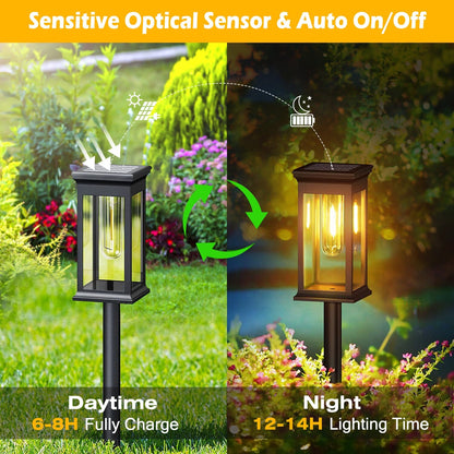 Rynx | 6-Pack: Solar Powered Stake Light IP65 Waterproof Automatic On Off