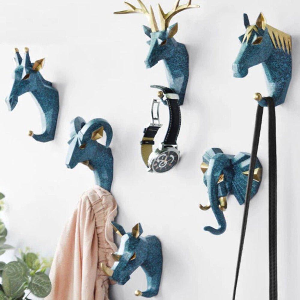 RYNX | Pcs Set Animals Head Wall Hooks