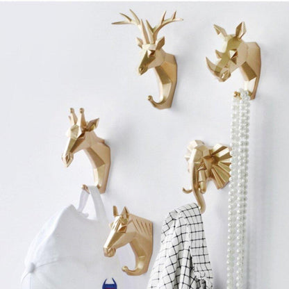 RYNX | Pcs Set Animals Head Wall Hooks
