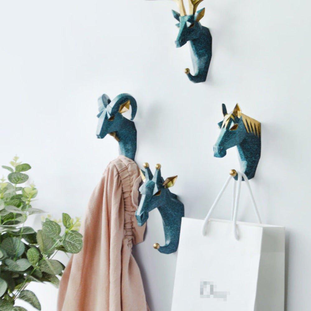 RYNX | Pcs Set Animals Head Wall Hooks