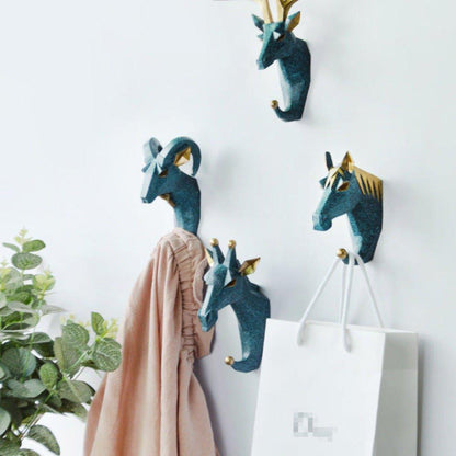 RYNX | Pcs Set Animals Head Wall Hooks