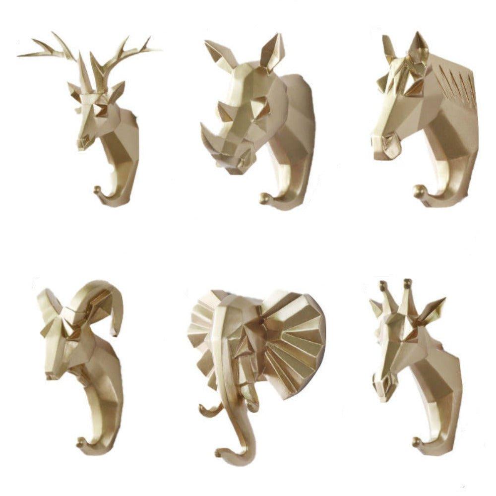 RYNX | Pcs Set Animals Head Wall Hooks
