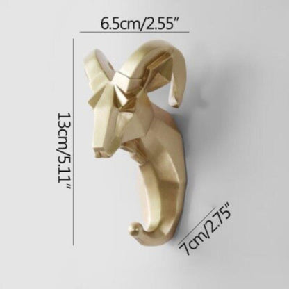 RYNX | Pcs Set Animals Head Wall Hooks