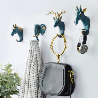 RYNX | Pcs Set Animals Head Wall Hooks
