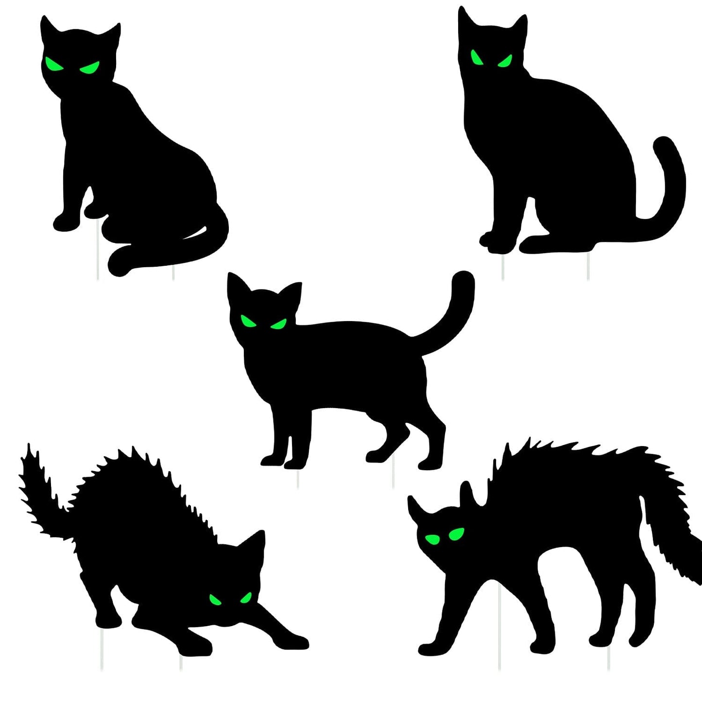 Rynx | 6-Pieces: Luminizing Halloween Garden Sign Decorations with 12 Stakes