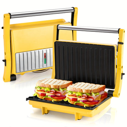 Rynx | 180-Degree 3-in-1 Electric Indoor Grill and Panini Press - Non-Stick Cooking Plates, Floating Hinge, Grease Tray