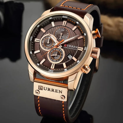 Rynx | Men's leather sports chronograph watch