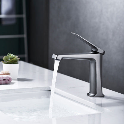 Rynx | Modern Basin Mixer Lever Handle Copper Low Arc Basin Mixer