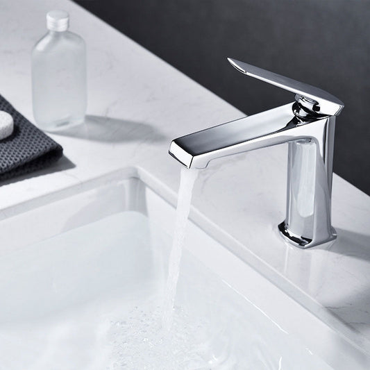 Rynx | Modern Basin Mixer Lever Handle Copper Low Arc Basin Mixer