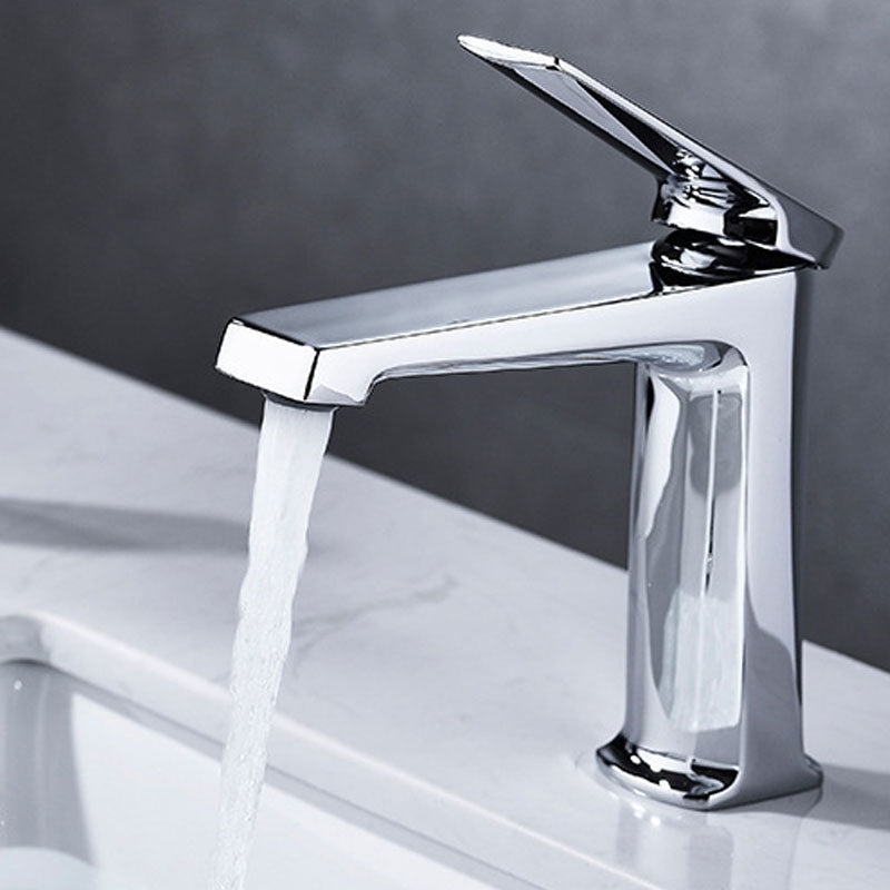 Rynx | Modern Basin Mixer Lever Handle Copper Low Arc Basin Mixer