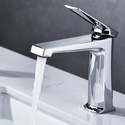 Rynx | Modern Basin Mixer Lever Handle Copper Low Arc Basin Mixer