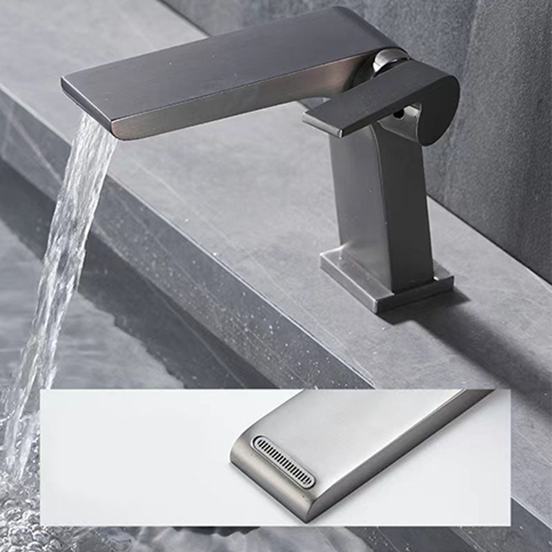 Rynx | Modern Faucet Brass Lever Waterfall Spout Sink Faucet