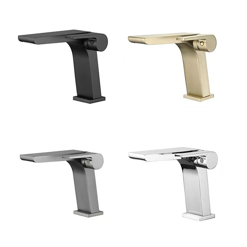 Rynx | Modern Faucet Brass Lever Waterfall Spout Sink Faucet
