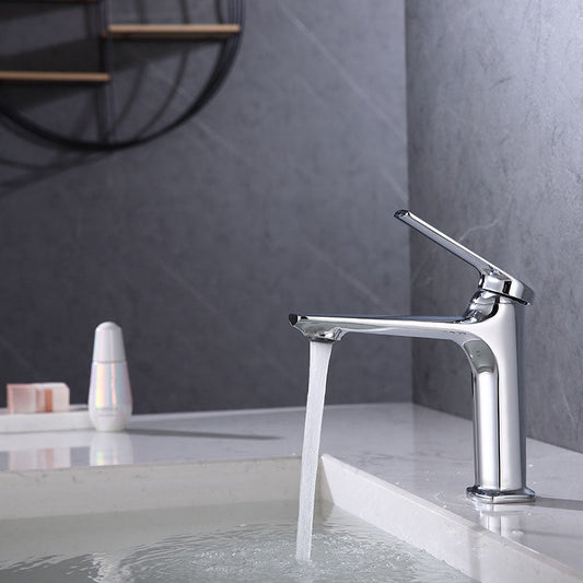 Rynx | Modern Container Faucet Brass Lever Handles Low Arc Sink Bathroom Faucet