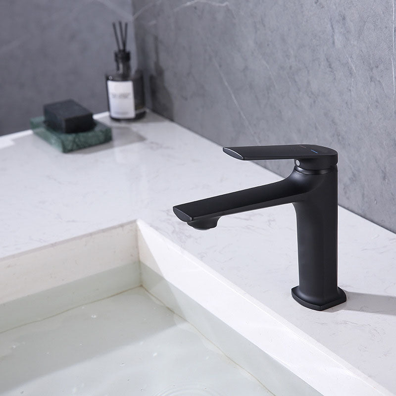 Rynx | Modern Container Faucet Brass Lever Handles Low Arc Sink Bathroom Faucet