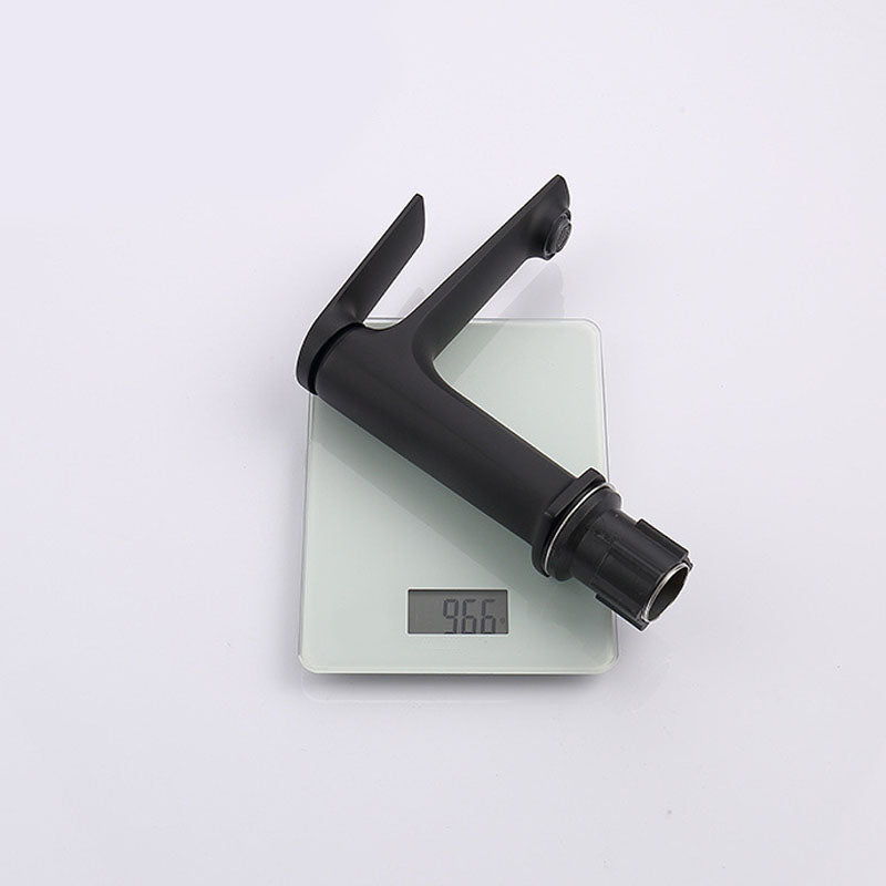 Rynx | Modern Container Faucet Brass Lever Handles Low Arc Sink Bathroom Faucet