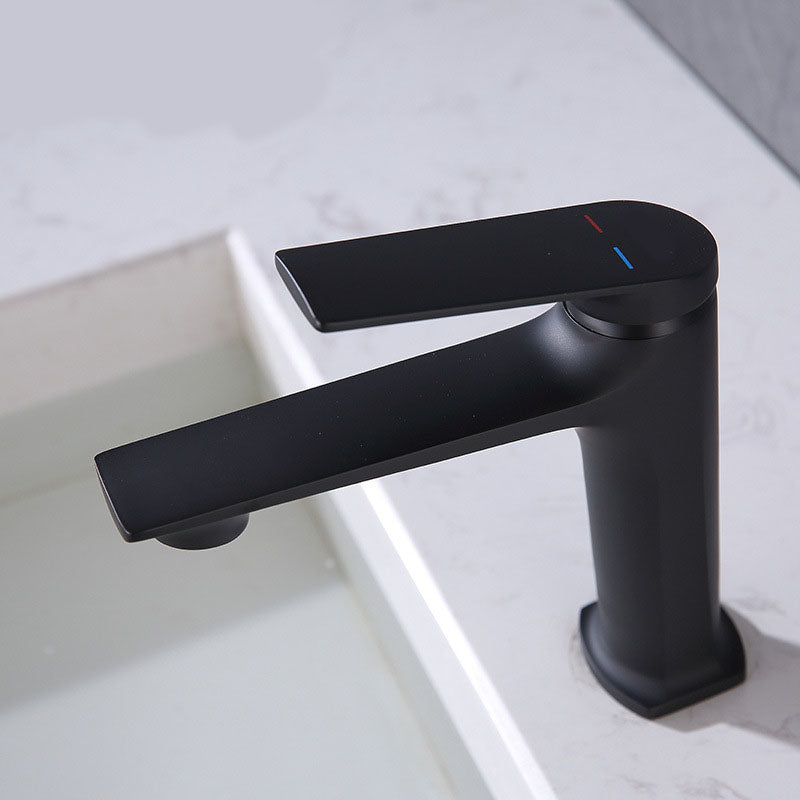 Rynx | Modern Container Faucet Brass Lever Handles Low Arc Sink Bathroom Faucet
