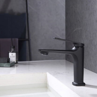 Rynx | Modern Container Faucet Brass Lever Handles Low Arc Sink Bathroom Faucet