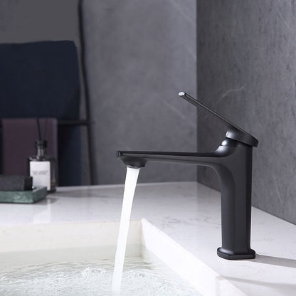 Rynx | Modern Container Faucet Brass Lever Handles Low Arc Sink Bathroom Faucet