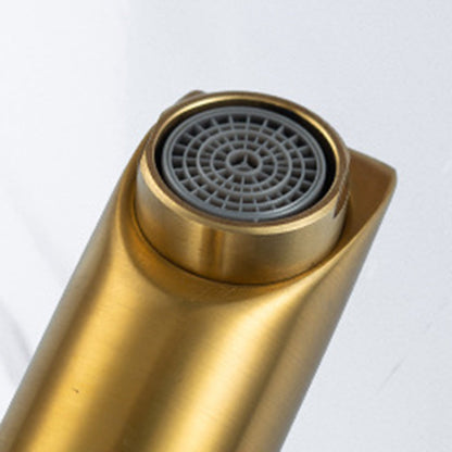 Rynx | 1-handle gold nickel wide-range fitting Single-hole lever washbasin fitting with drain