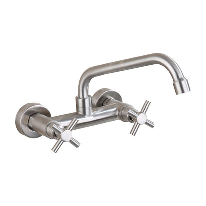 Rynx | Round 2-Handle Bathroom Faucet Single Hole Wall Mounted Bathroom Faucet