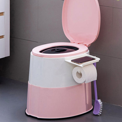 Rynx | Modern Flush Toilet Plastic Round Floor Mounted Toilet Bowl for Bathroom