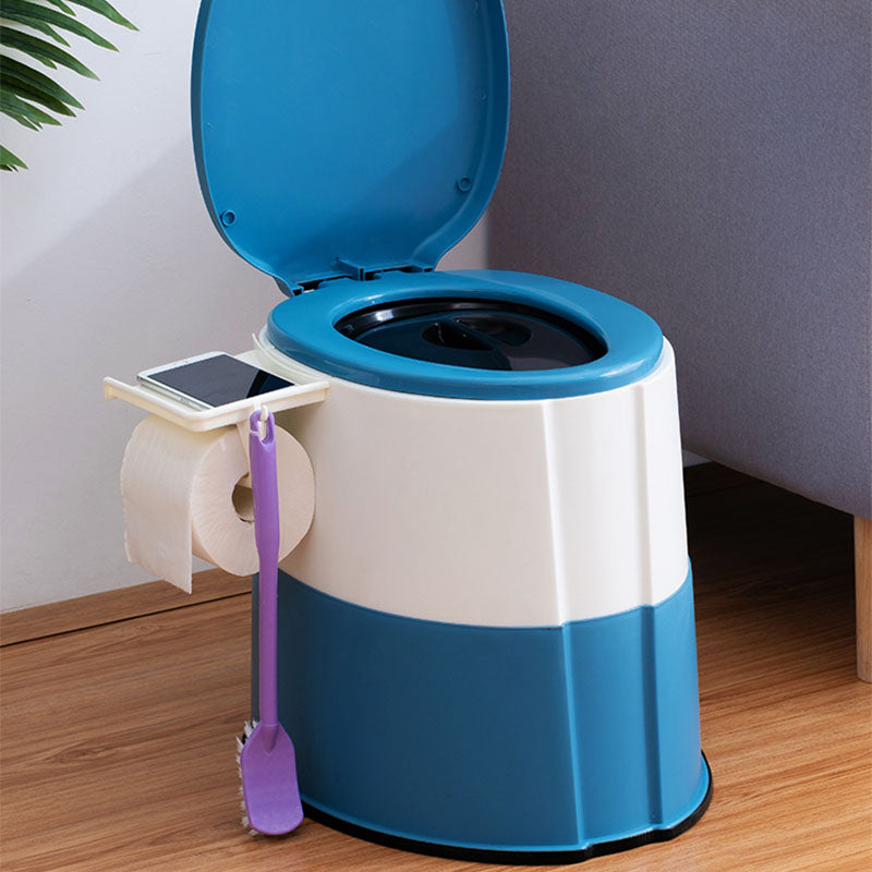 Rynx | Modern Flush Toilet Plastic Round Floor Mounted Toilet Bowl for Bathroom