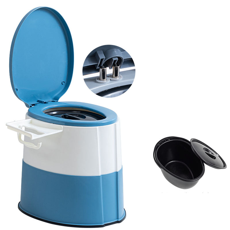 Rynx | Modern Flush Toilet Plastic Round Floor Mounted Toilet Bowl for Bathroom