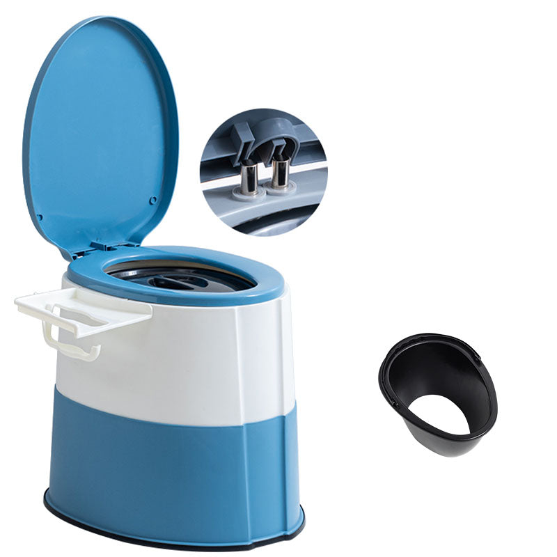 Rynx | Modern Flush Toilet Plastic Round Floor Mounted Toilet Bowl for Bathroom