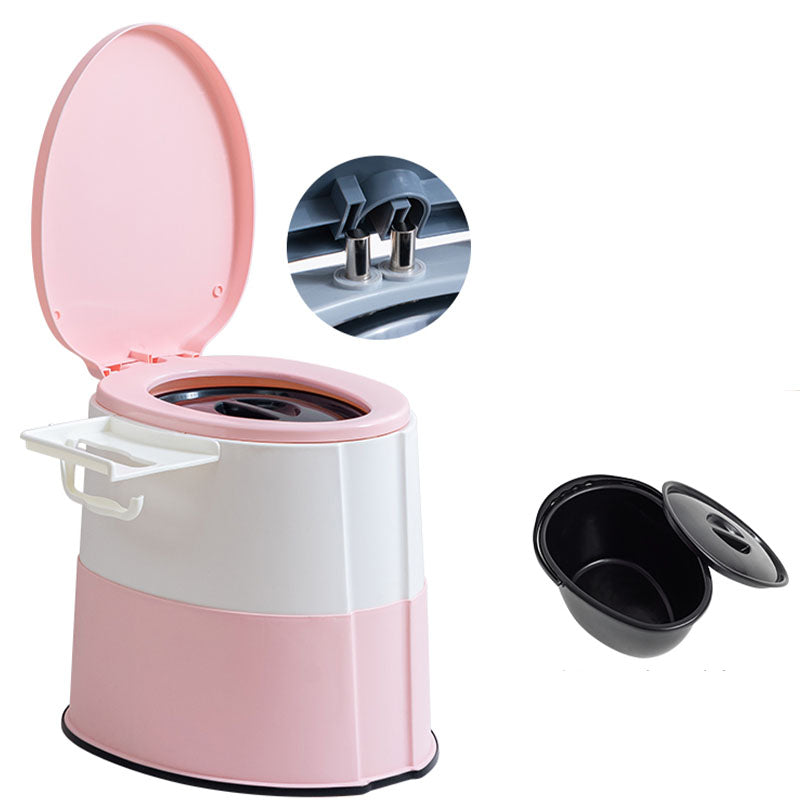 Rynx | Modern Flush Toilet Plastic Round Floor Mounted Toilet Bowl for Bathroom