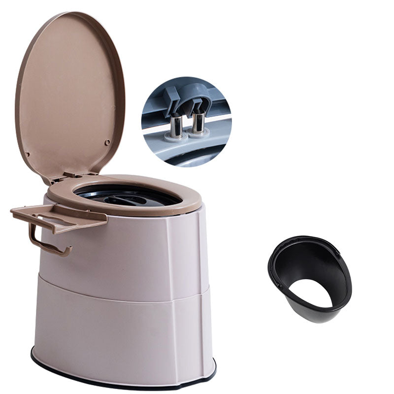 Rynx | Modern Flush Toilet Plastic Round Floor Mounted Toilet Bowl for Bathroom