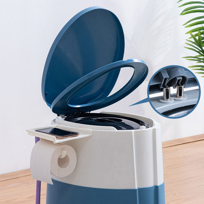 Rynx | Modern Flush Toilet Plastic Round Floor Mounted Toilet Bowl for Bathroom