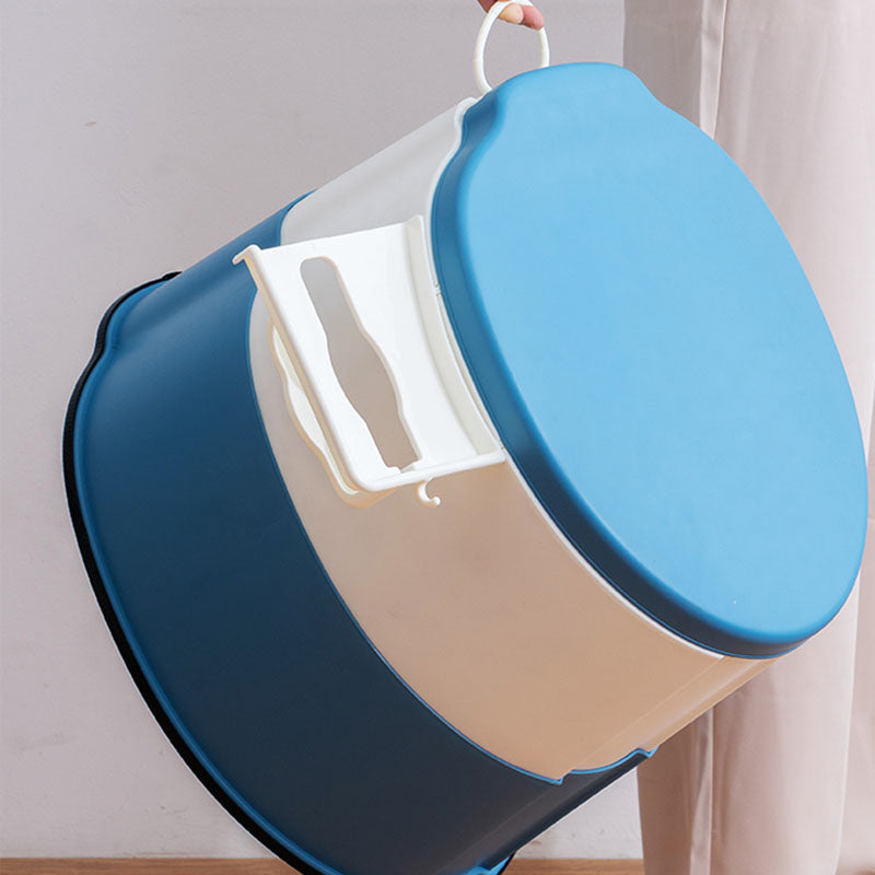 Rynx | Modern Flush Toilet Plastic Round Floor Mounted Toilet Bowl for Bathroom
