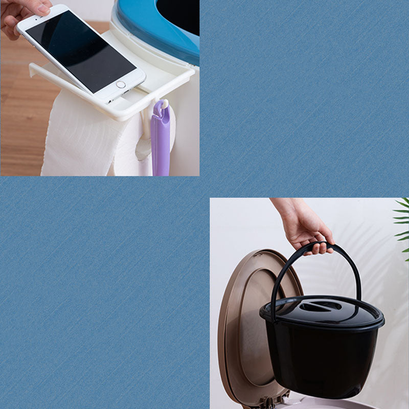 Rynx | Modern Flush Toilet Plastic Round Floor Mounted Toilet Bowl for Bathroom