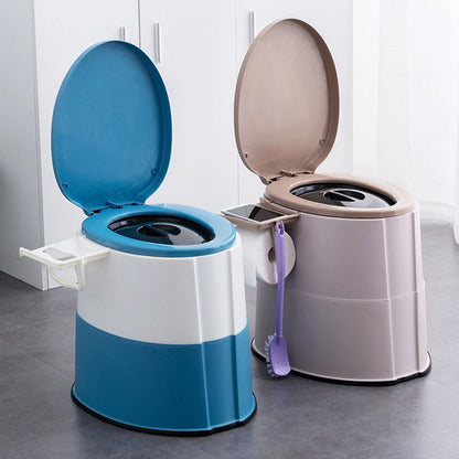 Rynx | Modern Flush Toilet Plastic Round Floor Mounted Toilet Bowl for Bathroom