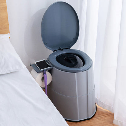Rynx | Modern Flush Toilet Plastic Round Floor Mounted Toilet Bowl for Bathroom