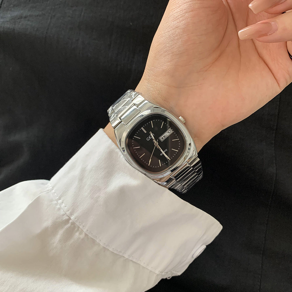 Rynx | Simple Steel Belt Watch Women Large Dial Square Watch