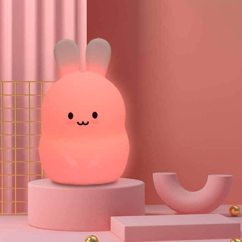 Rynx | Modern Creative Sweet Rabbit Pat Silicone USB LED Night Light Table Lamp