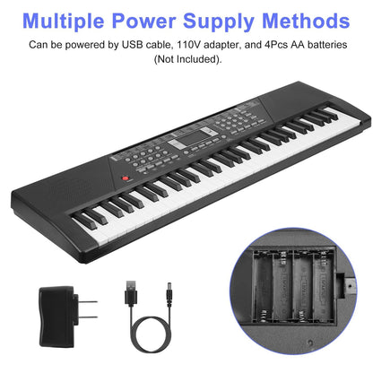 Rynx | 61 Keys Digital Music Keyboard Electronic Piano