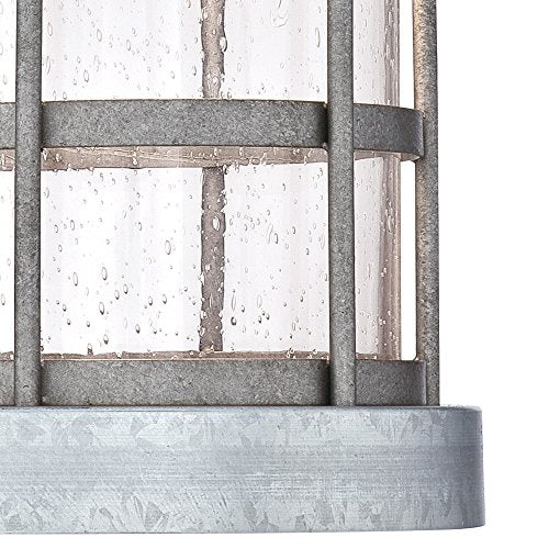 Rynx | Westinghouse Led Outdoor Wall Lamp, One-Light, Galvanized Steel With Clear Seeded Glass